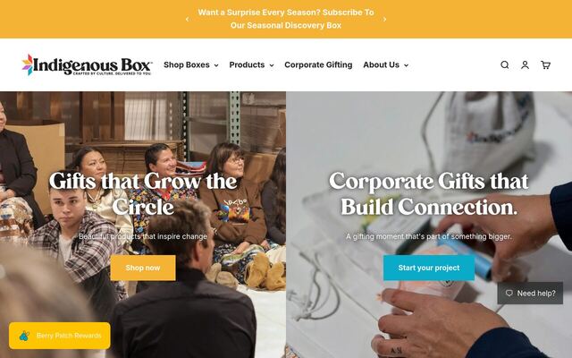 Indigenous Box homepage
