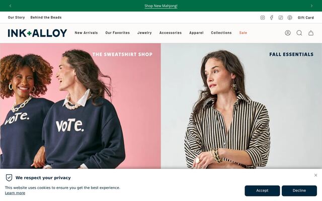 INK+ALLOY Insiders Earrings Club homepage