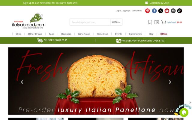 Italy Abroad Food Subscriptions (La Tavola Italiana, Real Italy) homepage