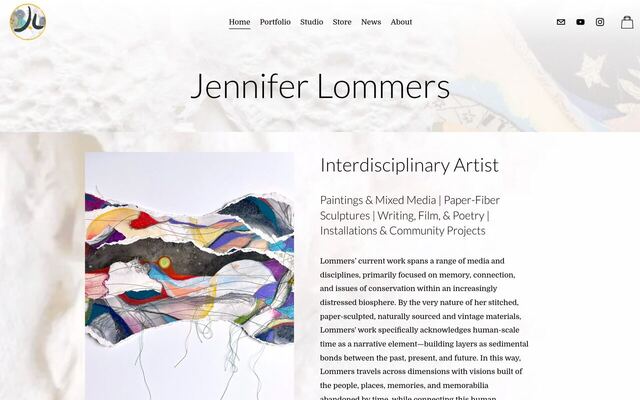 Jennifer Lommers Postcard Club homepage