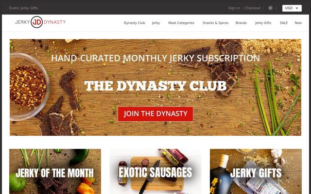 Jerky Dynasty Club homepage