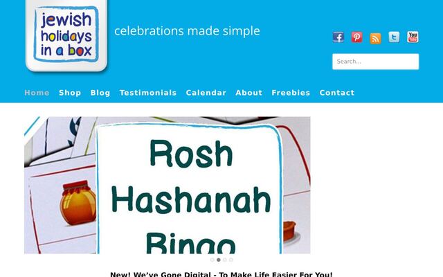 Jewish Holidays in a Box homepage