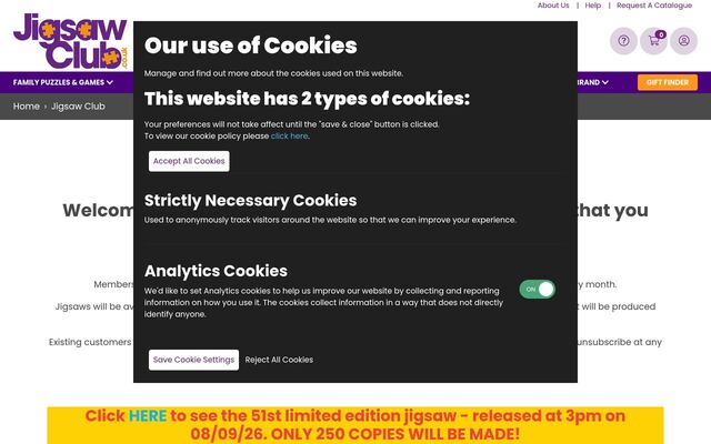 Jigsaw Club (The Happy Puzzle Company) homepage