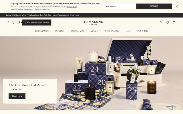 Jo Malone London homepage