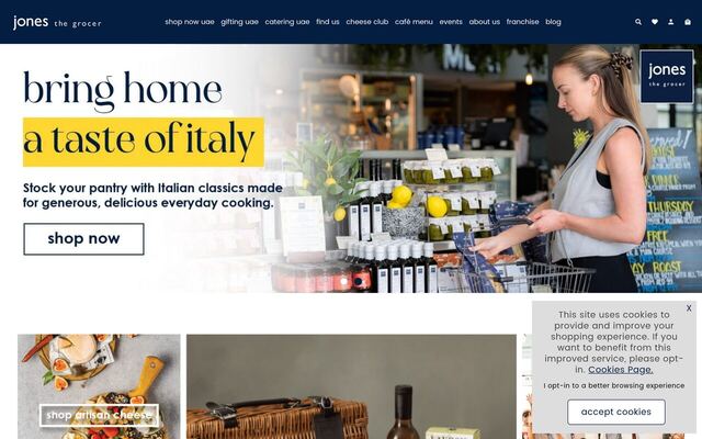 Jones the Grocer Cheese Club homepage