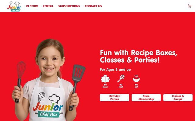 Junior Chef Box homepage