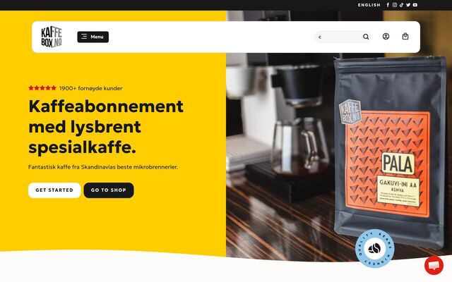 KaffeBox homepage