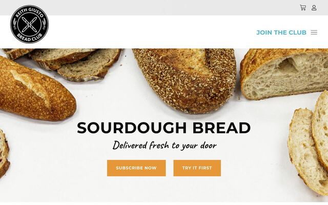 Keith Giusto Bread Club homepage