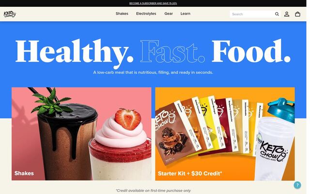 Keto Chow homepage
