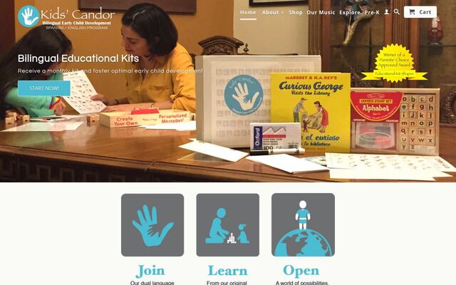 Kids' Candor homepage