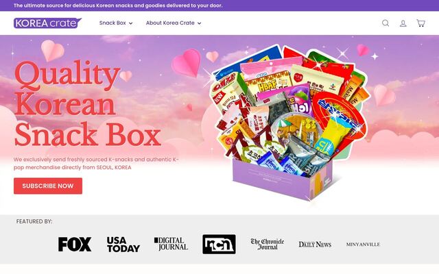 KoreaCrate homepage