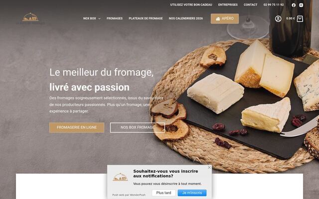 La Boîte du Fromager homepage