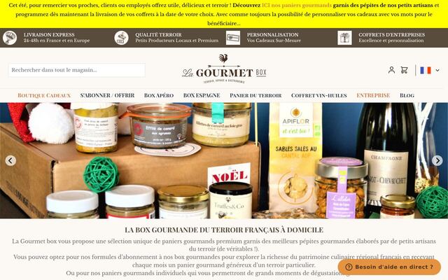 La Gourmet Box homepage