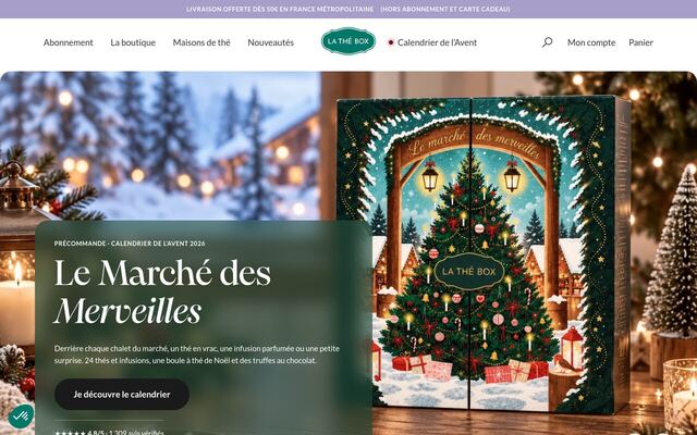 La Thé Box homepage