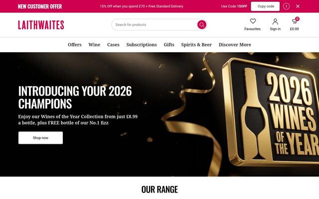 Laithwaites homepage