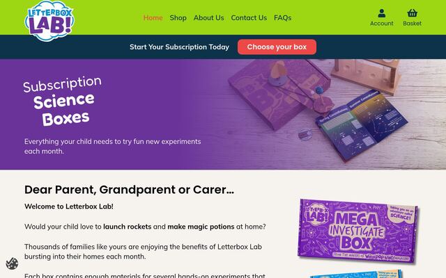 Letterbox Lab homepage