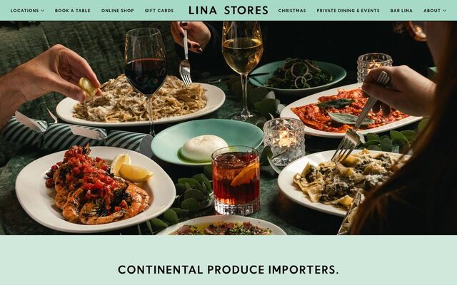 Lina Stores Fresh Pasta Boxes homepage