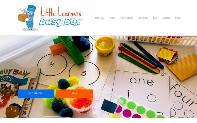 Little Learners Busy Box homepage