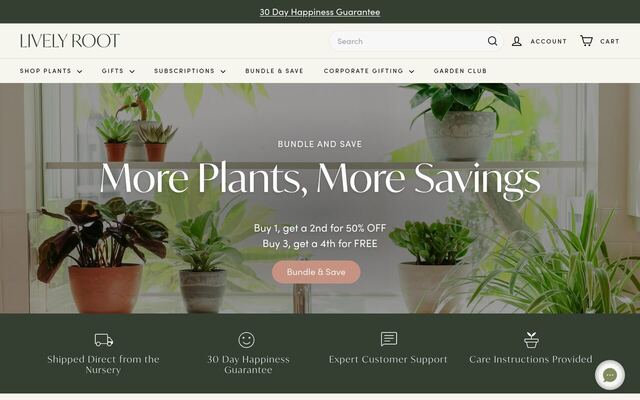Lively Root homepage