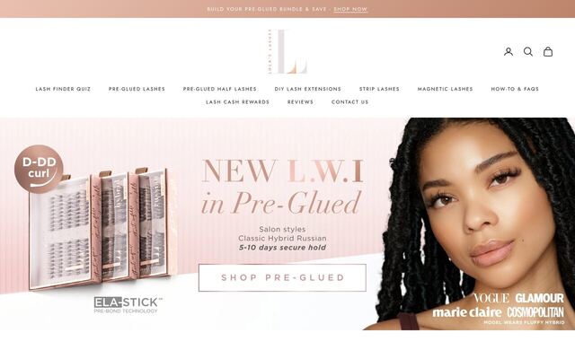 Lola's Lashes Subscription homepage