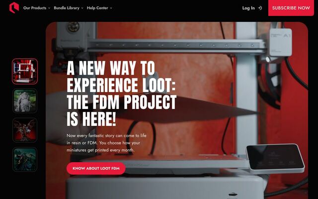 Loot Studios homepage