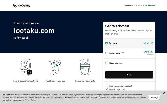 Lootaku homepage