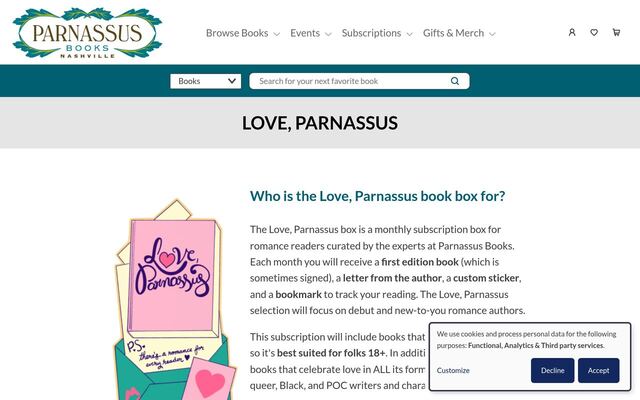 Love, Parnassus homepage