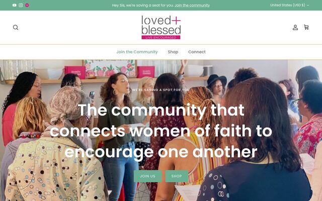Loved + Blessed homepage