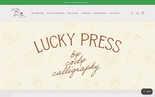 Lucky Press Letter Writers Box homepage