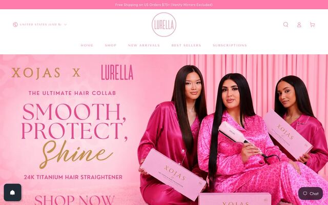 Lurella Cosmetics Monthly Lash Subscription homepage