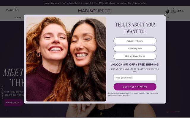 Madison Reed homepage
