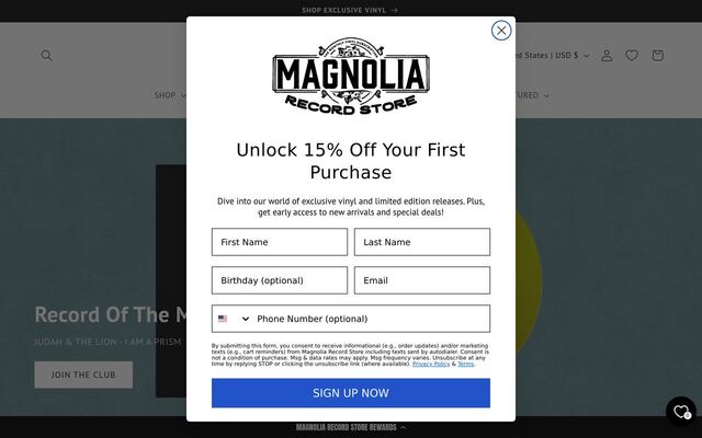 Magnolia Record Club homepage