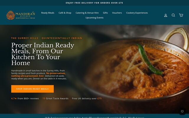 Mandira's Kitchen homepage