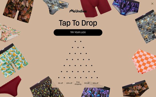 MeUndies homepage