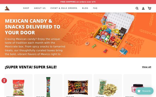 MexiCrate homepage