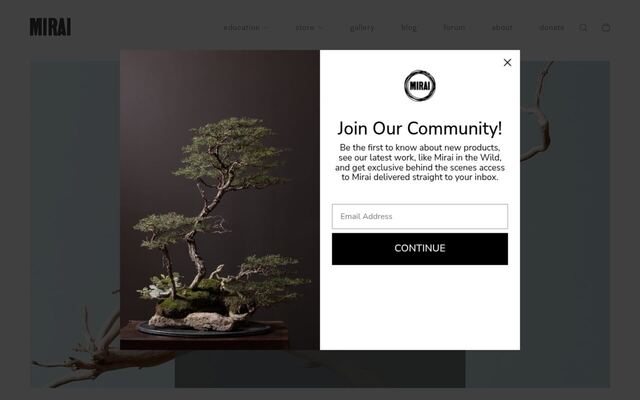 Mirai Live (Bonsai Mirai) homepage
