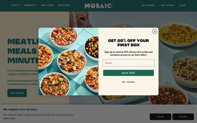 Mosaic Foods homepage