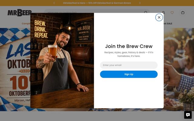 Mr. Beer – Homebrewing Subscription Box homepage