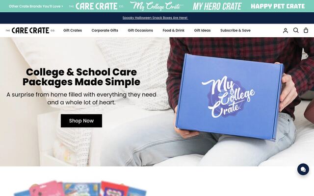 My College Crate homepage