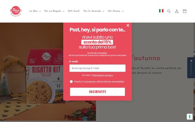 My Cooking Box homepage