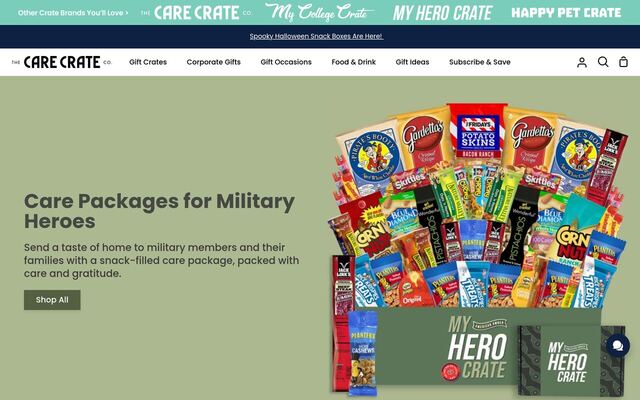 My Hero Crate homepage