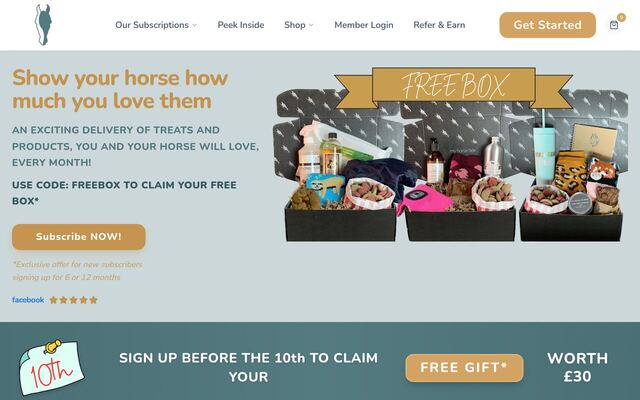 My Horse Box homepage