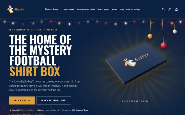 Mystery Jersey King homepage