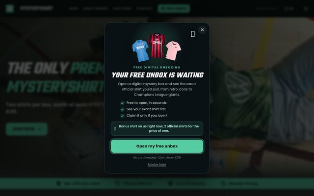 Mystery Shirt x FUTBIN homepage