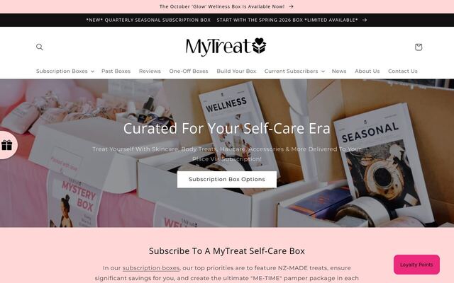 MyTreat homepage