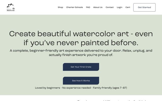 Nature Sketch Crate homepage