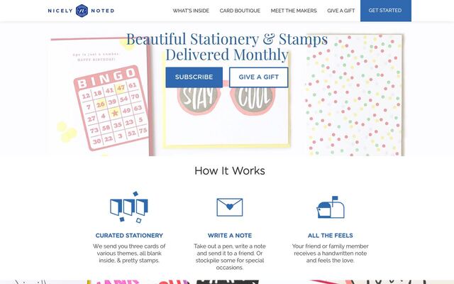 Nicely Noted homepage