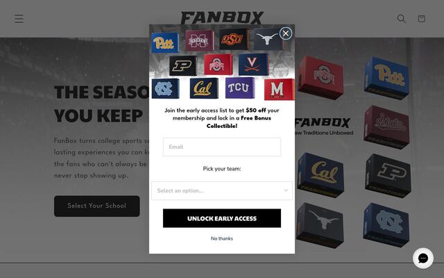 NIL FanBox homepage