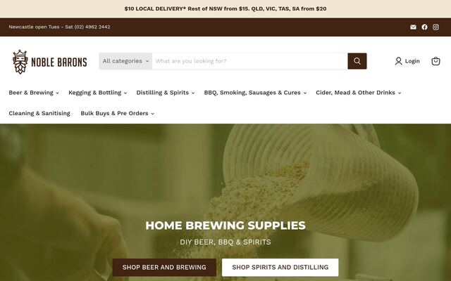 Noble Barons – Home Brewing Beer Kit Monthly Subscription homepage