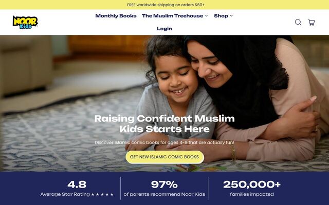 Noor Kids homepage